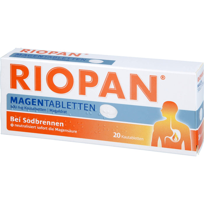 RIOPAN Magentabletten bei Sodbrennen Kautabletten, 20 St. Tabletten