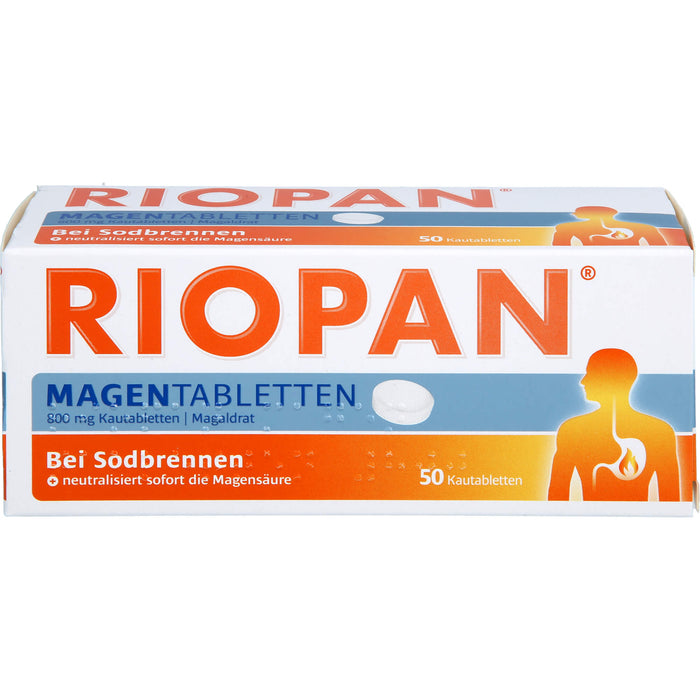 RIOPAN Magentabletten bei Sodbrennen Kautabletten, 50 St. Tabletten