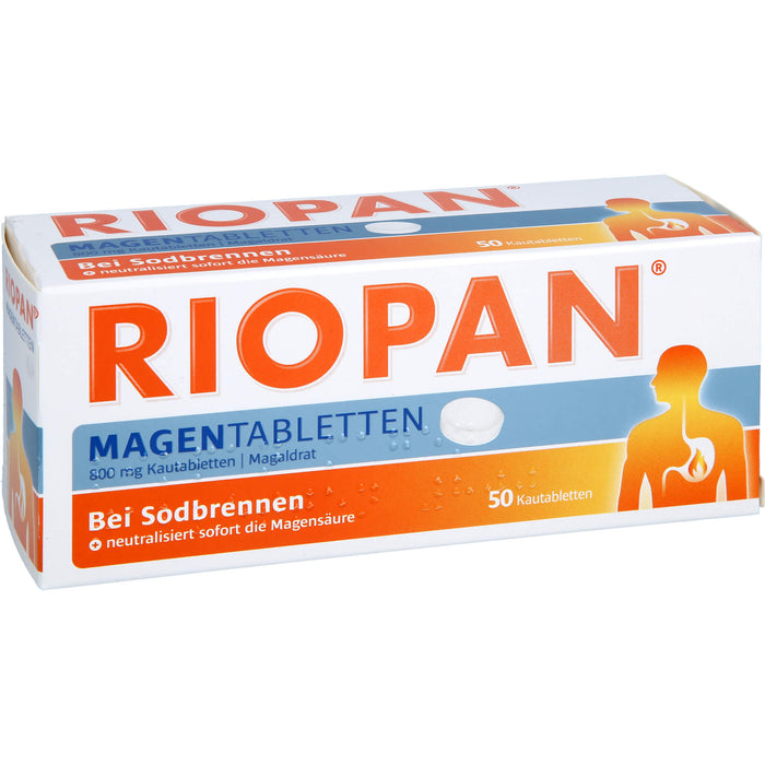 RIOPAN Magentabletten bei Sodbrennen Kautabletten, 50 St. Tabletten
