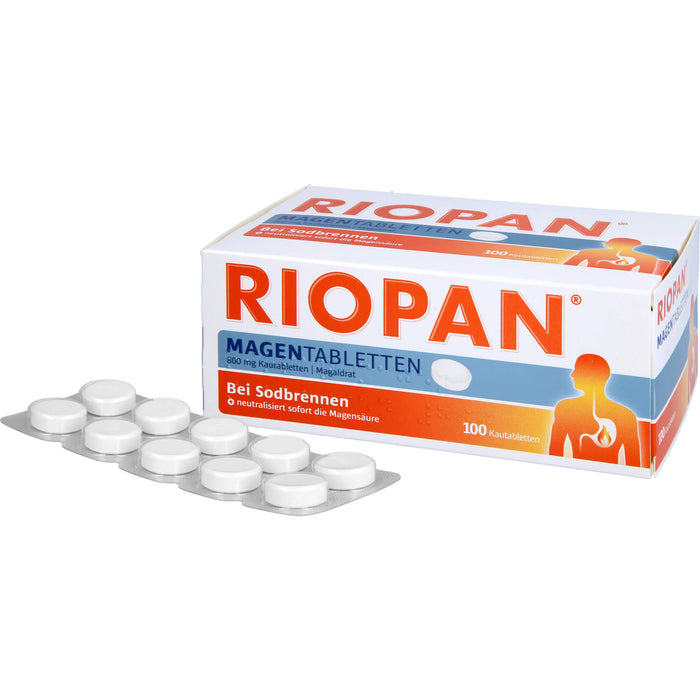 RIOPAN Magen Tabletten, 800 mg Kautabletten, 100 St. Tabletten