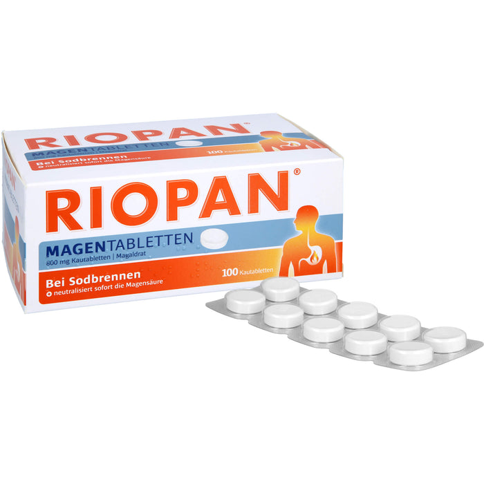 RIOPAN Magen Tabletten, 800 mg Kautabletten, 100 St. Tabletten