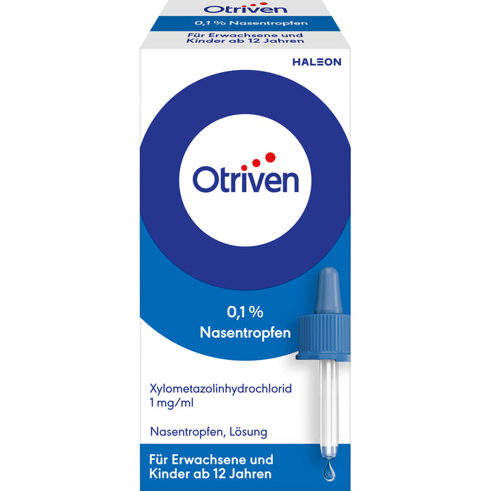 Otriven 0,1 % Nasentropfen für Erwachsene bei Schnupfen, 10 ml Lösung