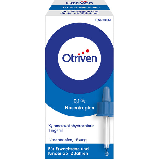 Otriven 0,1 % Nasentropfen für Erwachsene bei Schnupfen, 10 ml Lösung