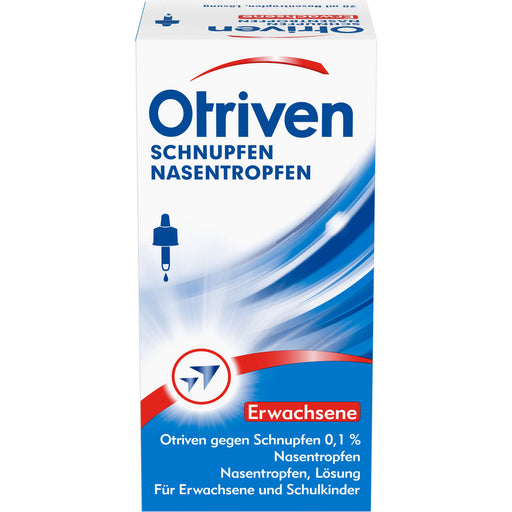 Otriven 0,1 % Nasentropfen für Erwachsene bei Schnupfen, 20 ml Lösung