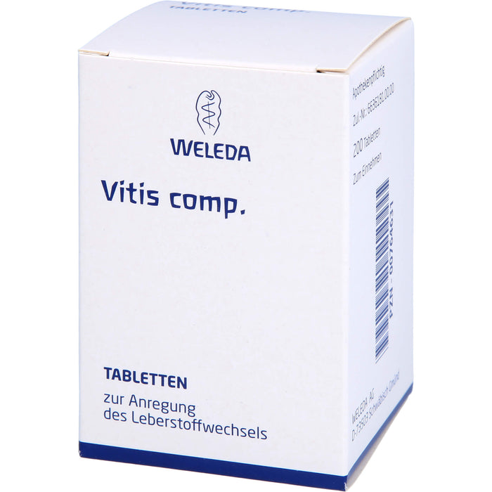 WELEDA Vitis comp. Tabletten zur Anregung des Leberstoffwechsels, 200 St. Tabletten