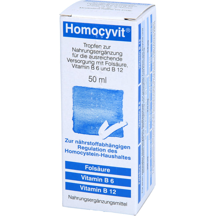 Homocyvit Tropfen zur Unterstützung eines normalen Homocystein-Stoffwechsel, 50 ml Lösung