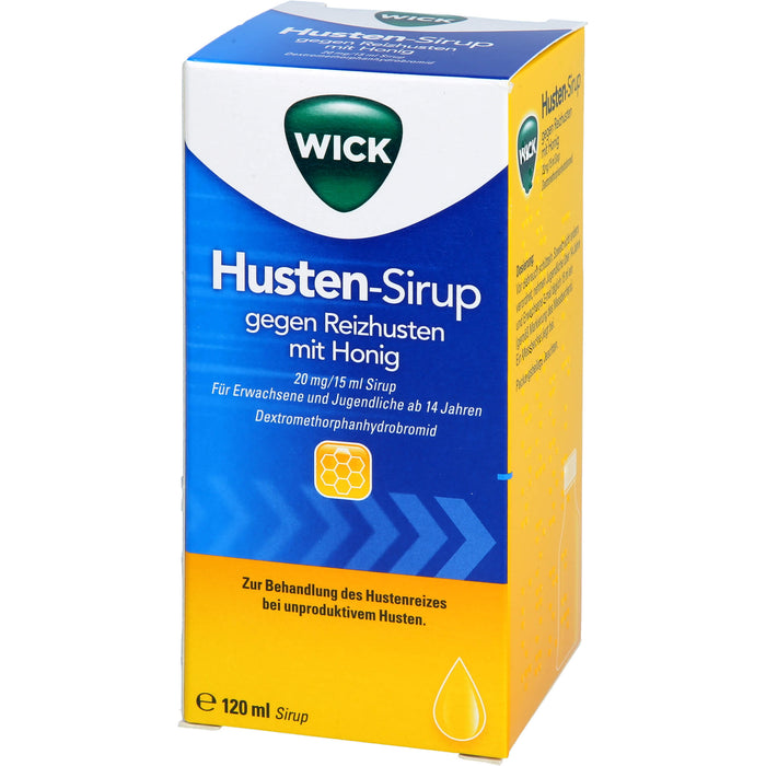 WICK Husten-Sirup gegen Reizhusten mit Honig, 120 ml Lösung