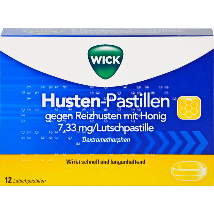 WICK Husten-Pastillen gegen Reizhusten Lutschpastillen, 12 St. Tabletten