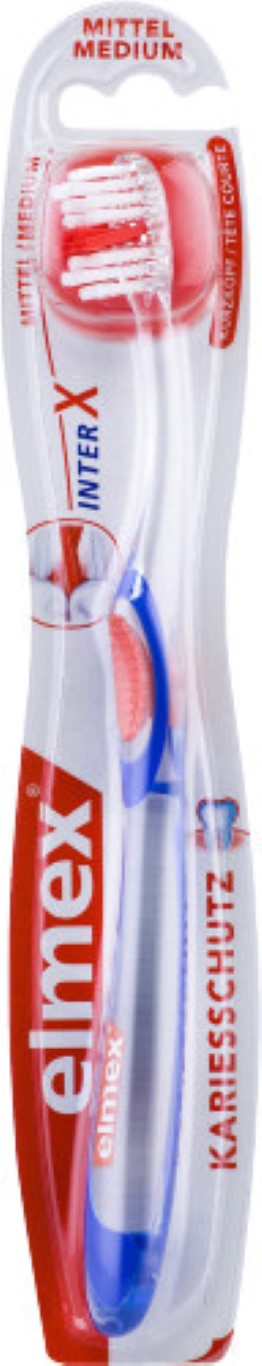 elmex inter X KURZKOPF mittel-weich, 1 St. Zahnbürste