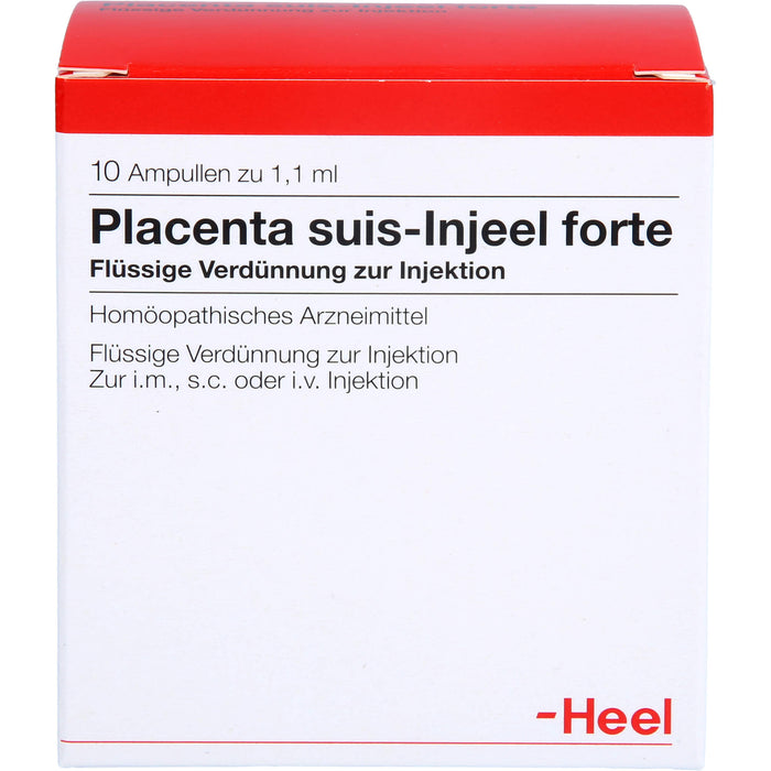 Placenta Suis Injeel forte flüssige Verdünnung, 10 St. Ampullen