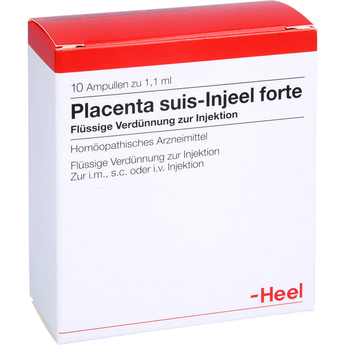 Placenta Suis Injeel forte flüssige Verdünnung, 10 St. Ampullen