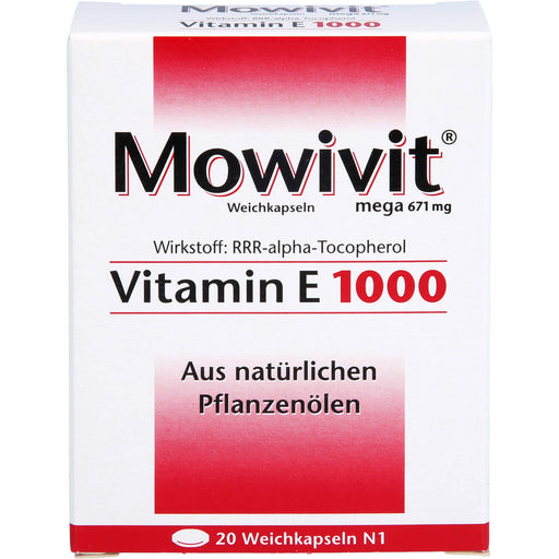 Mowivit Vitamin E 1000 Kapseln, 20 St. Kapseln