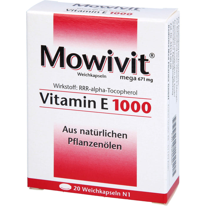Mowivit Vitamin E 1000 Kapseln, 20 St. Kapseln
