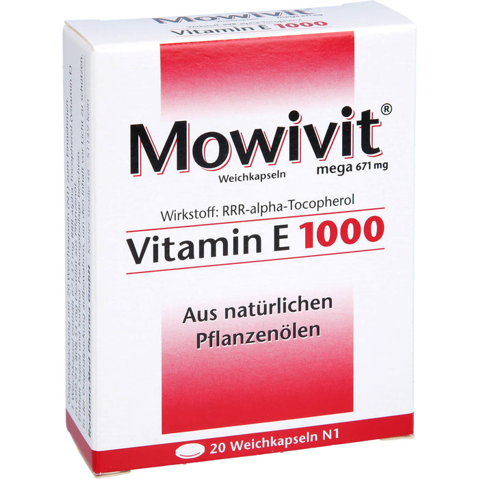 Mowivit Vitamin E 1000 Kapseln, 20 St. Kapseln