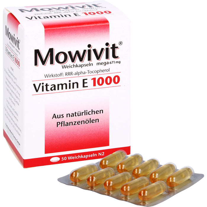 Mowivit mega Vitamin E 1000 Kapseln, 50 St. Kapseln
