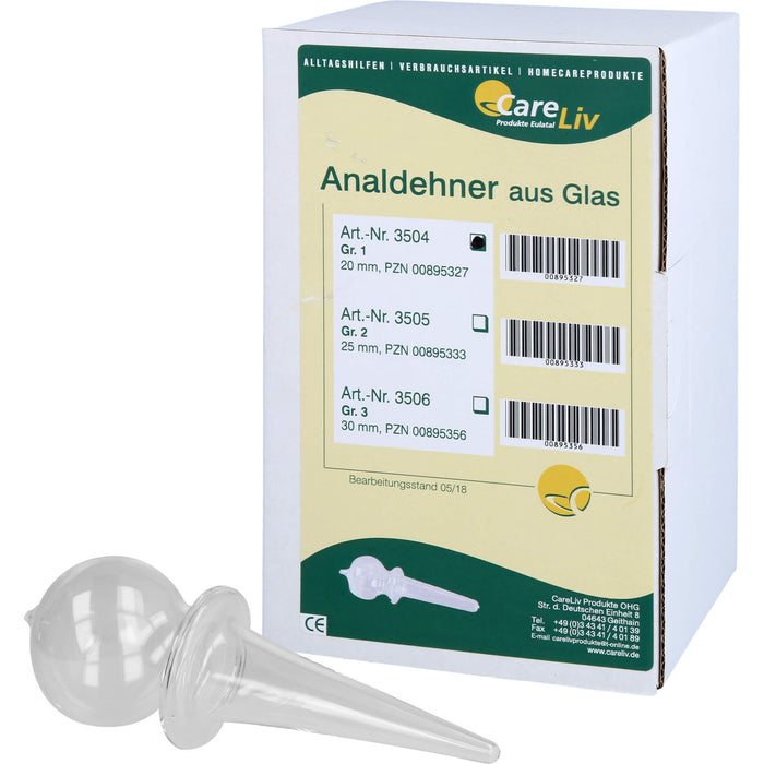 Careliv Analdehner aus Glas 20 mm Gr.1, 1 St. Vorrichtung