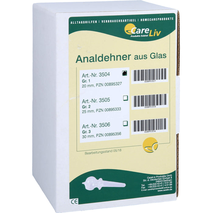 Careliv Analdehner aus Glas 20 mm Gr.1, 1 St. Vorrichtung