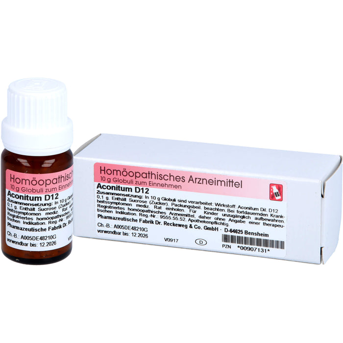 Dr. Reckeweg Aconitum D12 Globuli, 10 g Globuli