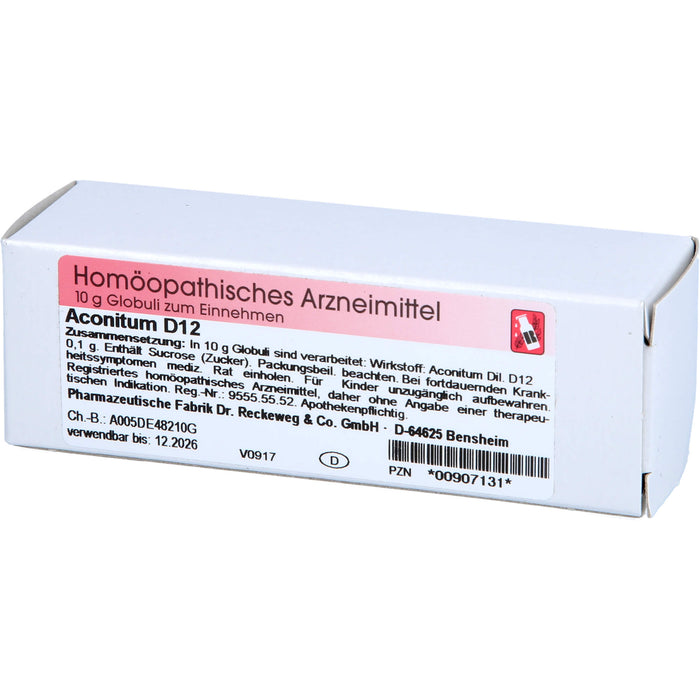 Dr. Reckeweg Aconitum D12 Globuli, 10 g Globuli