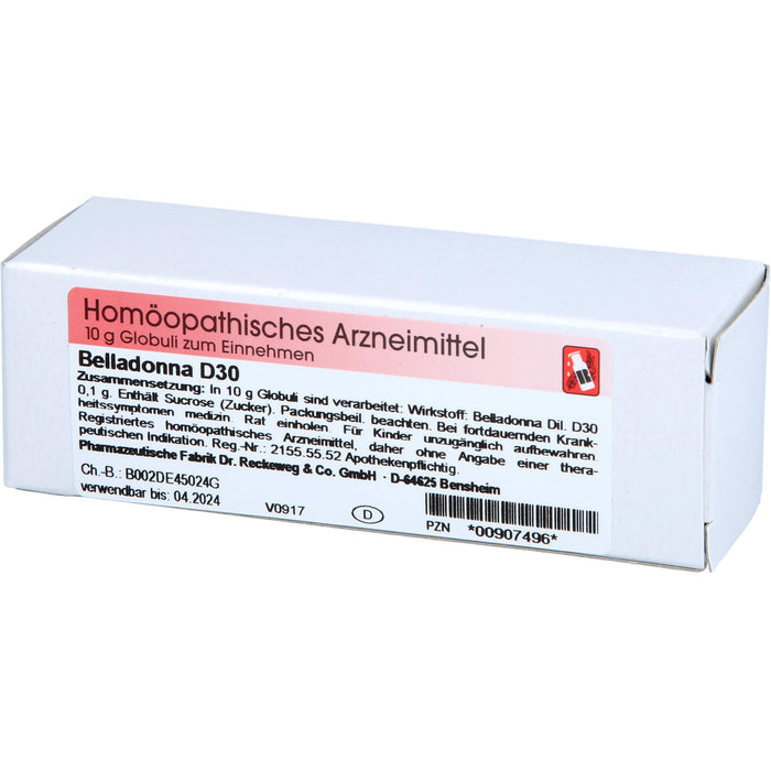 Belladonna D30 Reckeweg Glob., 10 g GLO