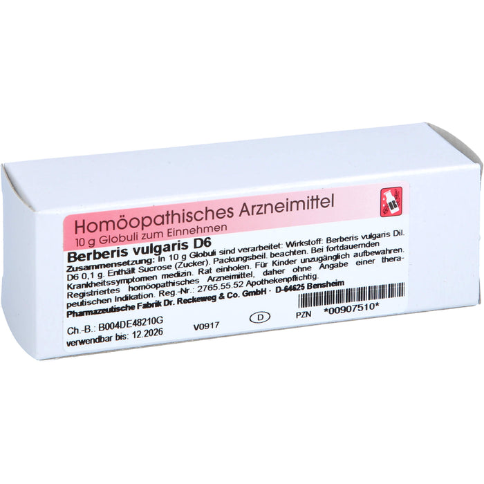 Berberis vulgaris D6 Reckeweg Glob., 10 g GLO