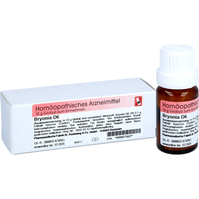 Dr. Reckeweg Bryonia D6 Globuli, 10 g Globuli
