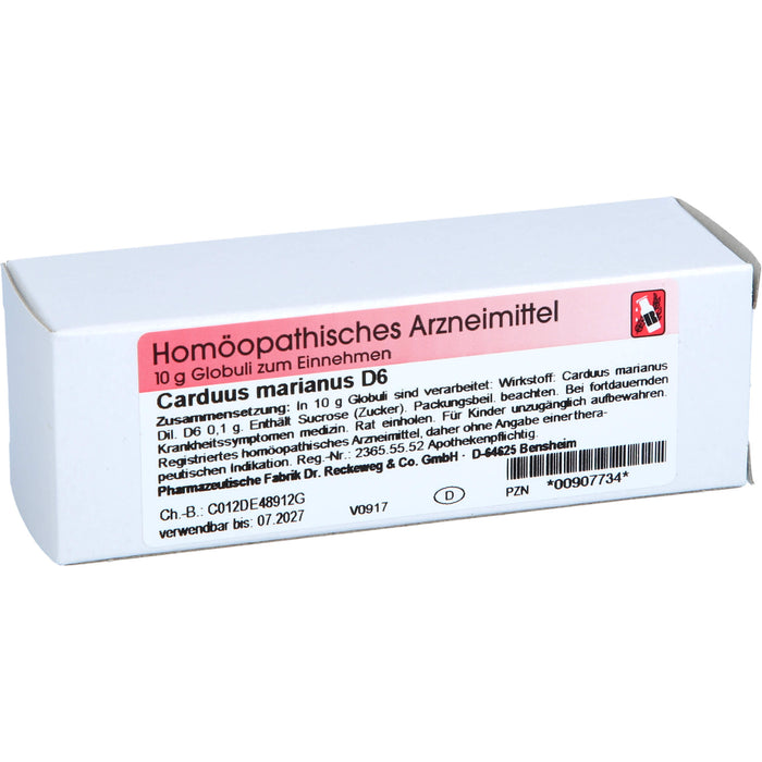 Dr. Reckeweg Carduus marianus D6 Globuli, 10 g Globuli
