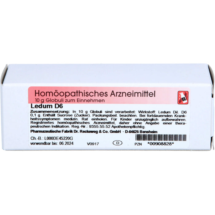 Ledum D6 Reckeweg Glob., 10 g GLO