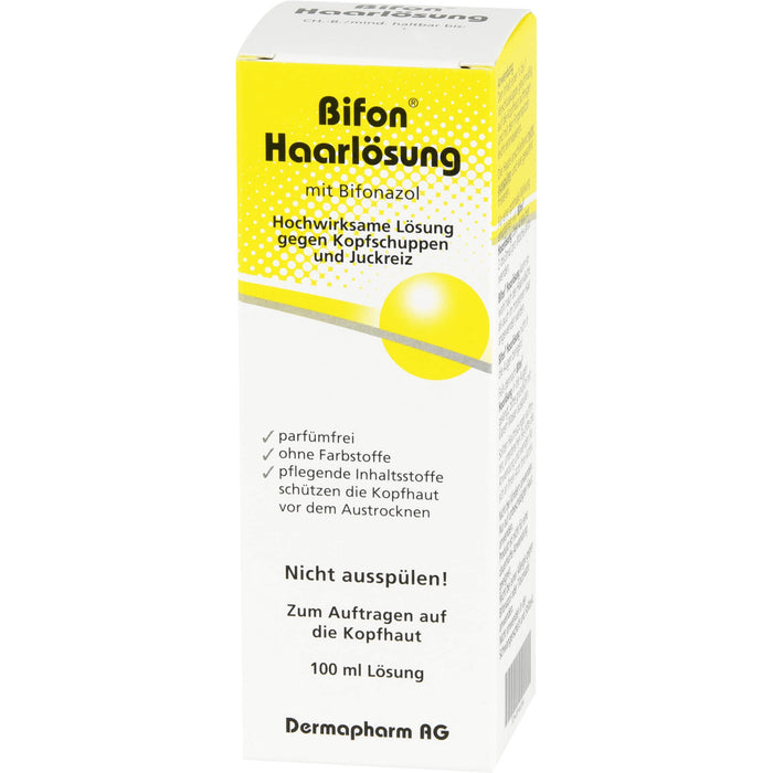 Bifon Haarlösung mit Bifonazol gegen Kopfschuppen und Juckreiz, 100 ml Lösung