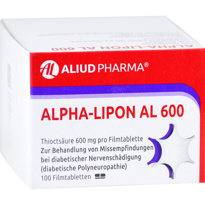ALPHA-LIPON AL 600 Tabletten zur Behandlung von Missempfindungen bei diabetischer Nervenschädigung, 100 St. Tabletten