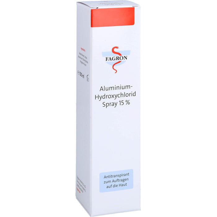 FAGRON Aluminium-Hydroxychlorid Spray 15% Antitranspirant, 100 ml Lösung