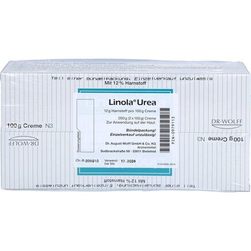Linola Urea Creme bei Neurodermitis, Altershaut und der Behandlung von Ichthyosen, 200 g Creme