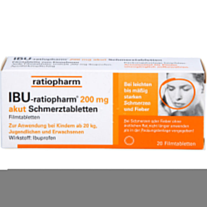 Ibu-ratiopharm 200 akut Tabletten, 20 St. Tabletten