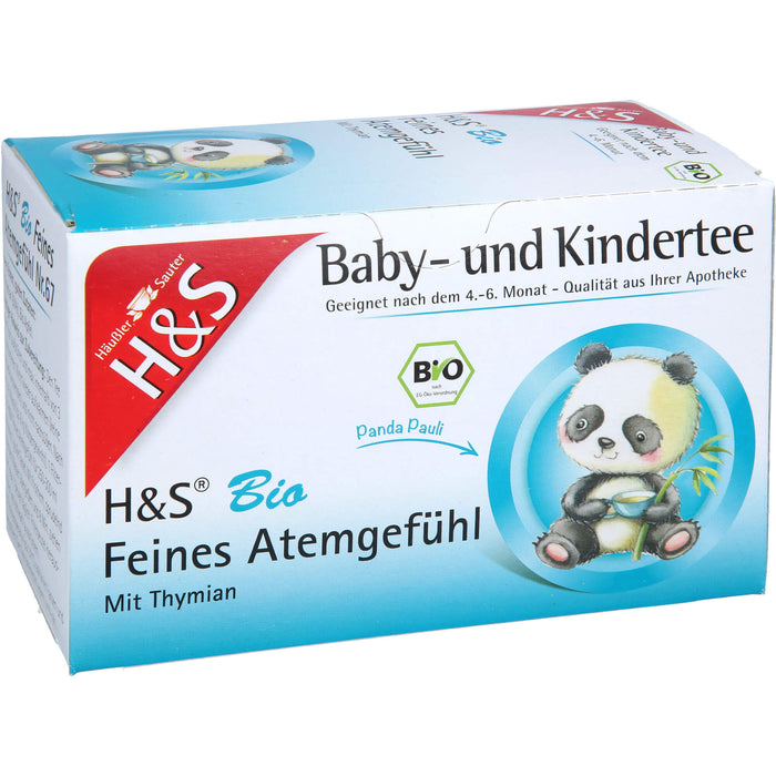 H&S Bio Feines Atemgefühl Baby- und Kindertee, 24 g Filterbeutel