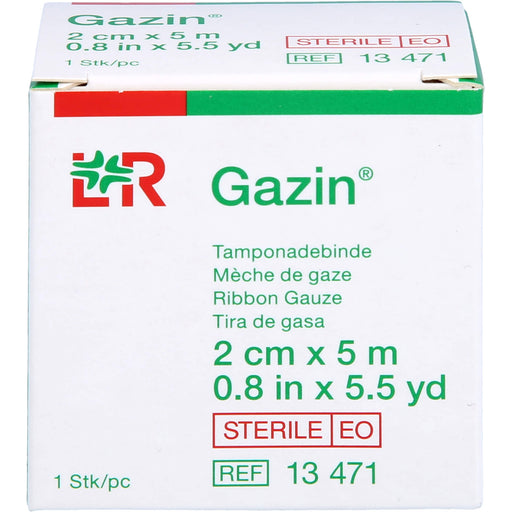 Gazin Mullbinde zur Tamponade steril 2 cm x 5 m, 1 St. Binde