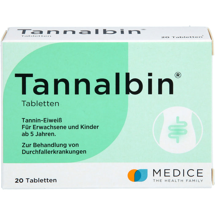 Tannalbin Tabletten 500 mg bei Durchfallerkrankungen, 20 St. Tabletten
