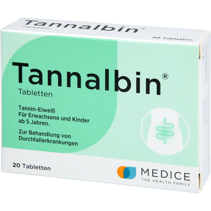 Tannalbin Tabletten 500 mg bei Durchfallerkrankungen, 20 St. Tabletten