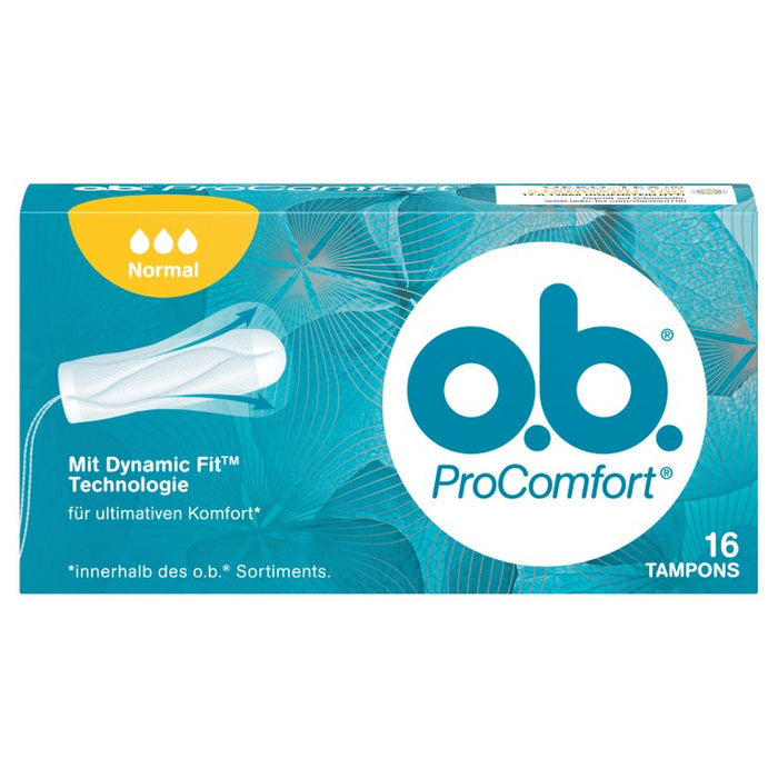 o.b. ProComfort Normal Tampons bei leichter bis mittlerer Regelblutung, 16.0 St. Tampons