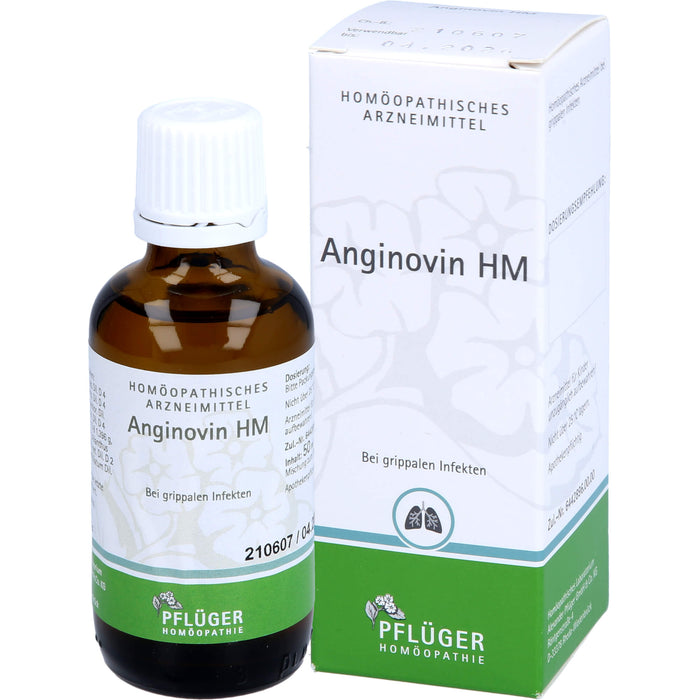 Pflüger Anginovin HM Tropfen bei grippalen Infekten, 50 ml Lösung
