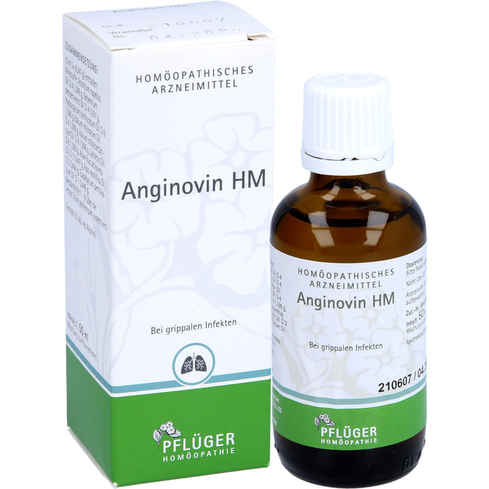 Pflüger Anginovin HM Tropfen bei grippalen Infekten, 50 ml Lösung