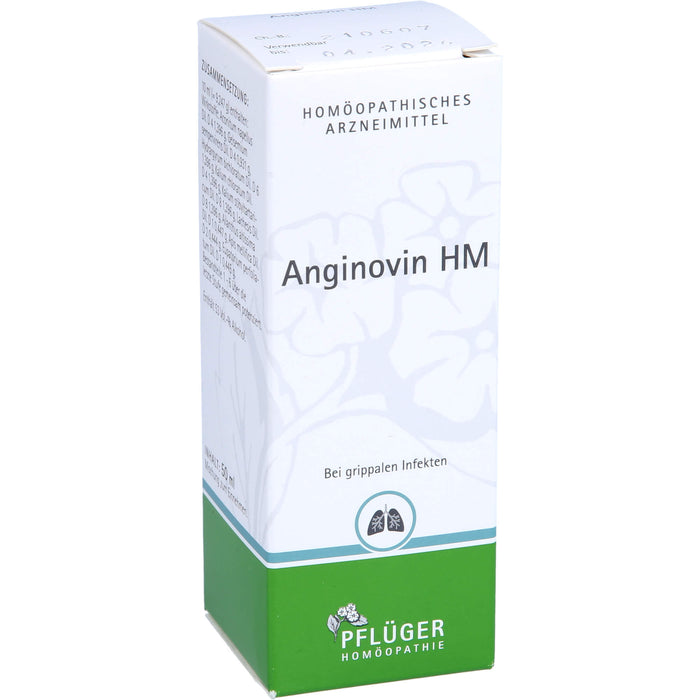 Pflüger Anginovin HM Tropfen bei grippalen Infekten, 50 ml Lösung