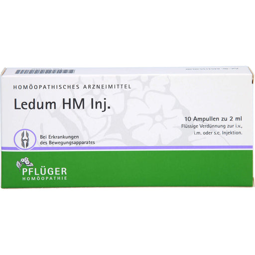 Pflüger Ledum HM Inj. flüssige Verdünnung bei Erkrankungen des Bewegungsapparates, 10 St. Ampullen