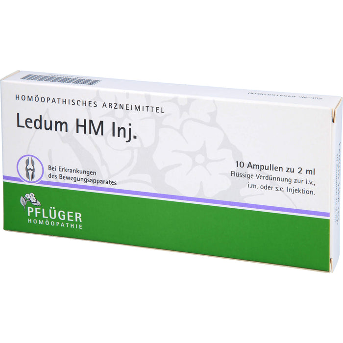 Pflüger Ledum HM Inj. flüssige Verdünnung bei Erkrankungen des Bewegungsapparates, 10 St. Ampullen