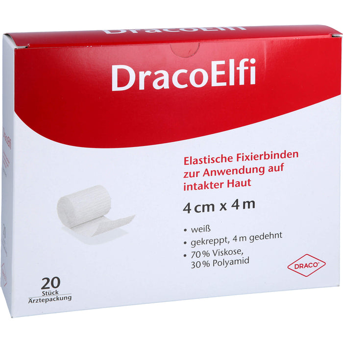 DracoELFI Elast.Fixierbinde gekreppt 4mx4cm cello, 20 St BIN