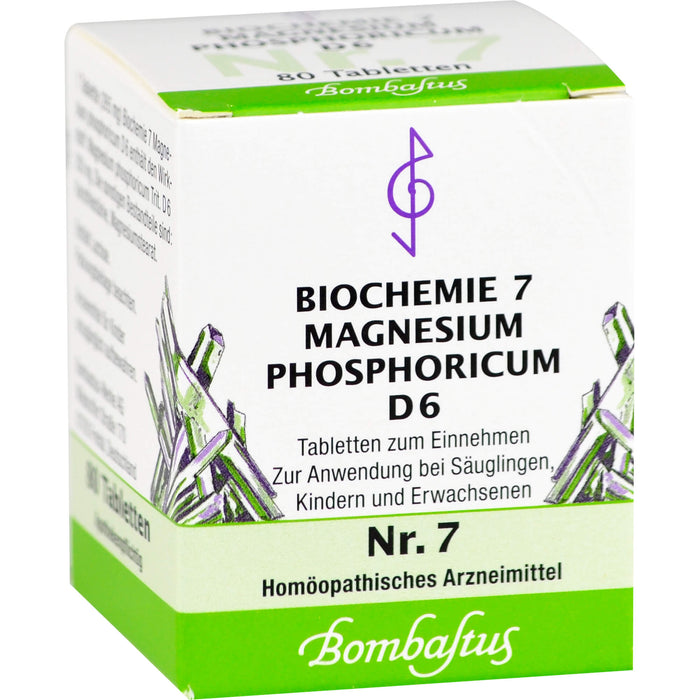 Biochemie 7 Magnesium phosphoricum Bombastus D6 Tbl., 80 St. Tabletten