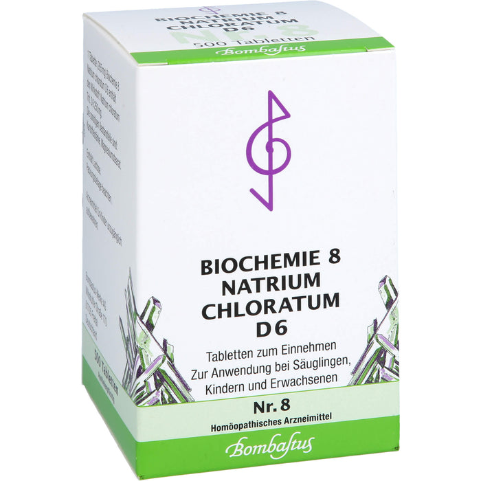 Biochemie 8 Natrium chloratum Bombastus D6 Tbl., 500 St TAB