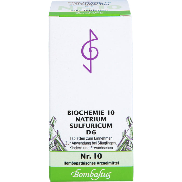 Biochemie 10 Natrium sulfuricum Bombastus D6 Tbl., 200 St TAB