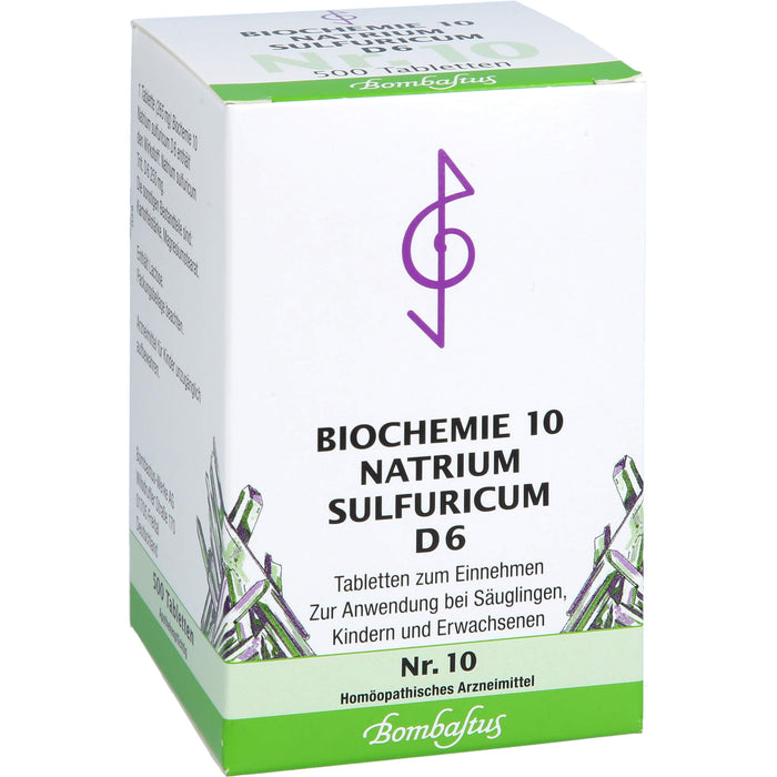 Biochemie 10 Natrium sulfuricum Bombastus D6 Tbl., 500 St TAB