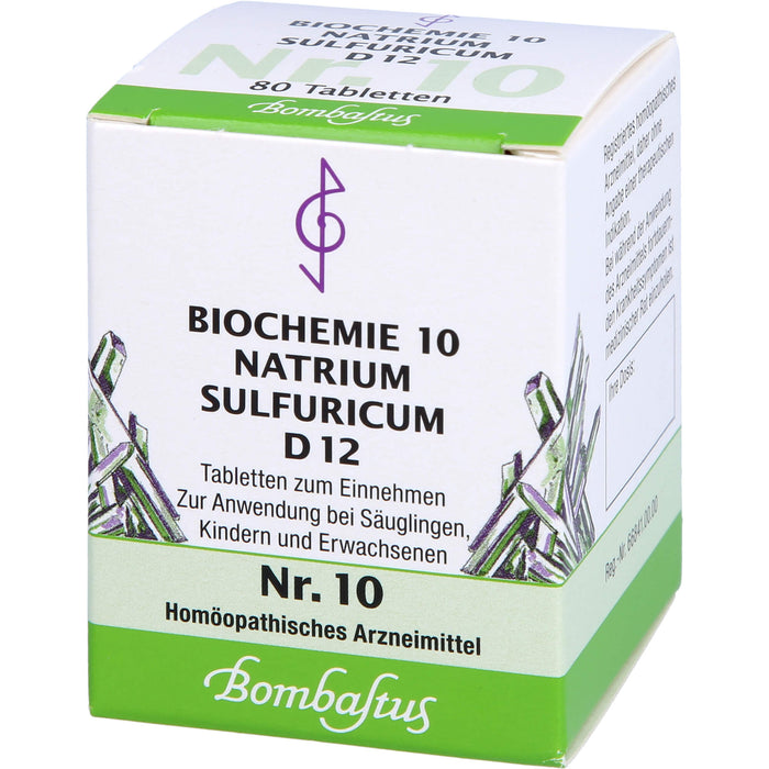 Biochemie 10 Natrium sulfuricum Bombastus D12 Tbl., 80 St TAB