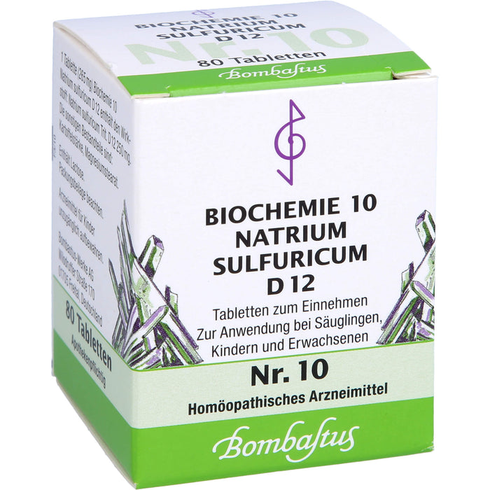 Biochemie 10 Natrium sulfuricum Bombastus D12 Tbl., 80 St TAB